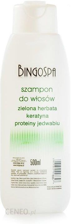szampon z zieloną herbatą keratyną i proteinami jedwabiu