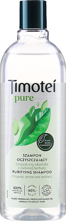 szampon timotei pure z naturalnym wyciągiem z zielonej herbaty