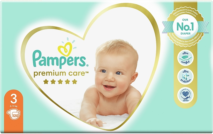 pampers pieluszki premium care 3 midi 120 szt