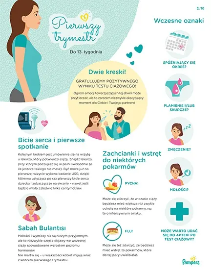 10 tydzień ciąży pampers