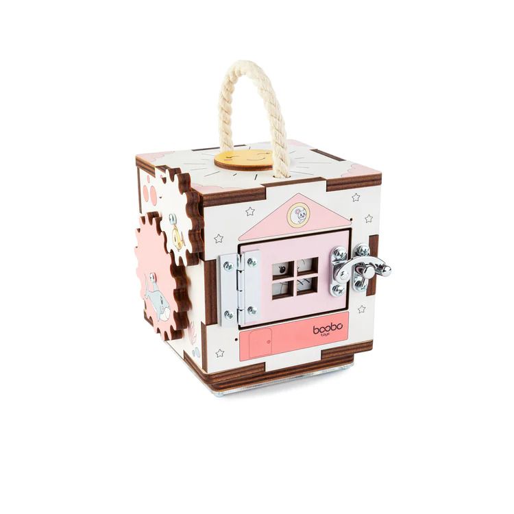 Boobo Toys Busy Cube Medium Pink dla dziewczynek