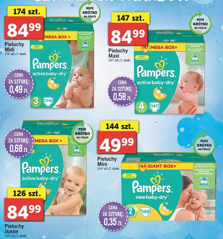 pampers 144 szt biedronka