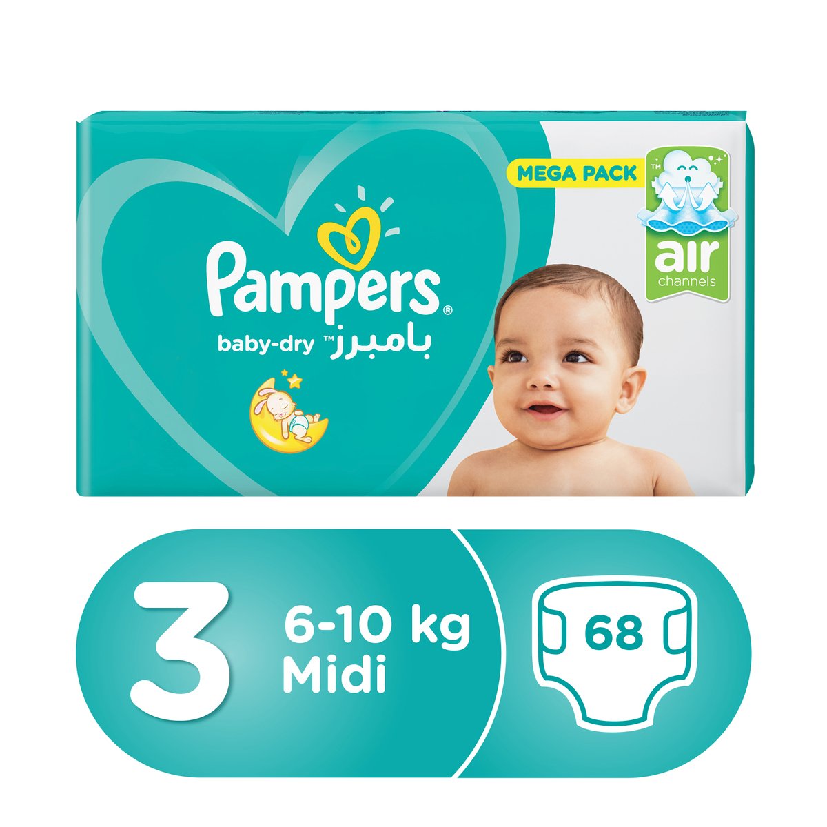 pampers activ dry 3 midi