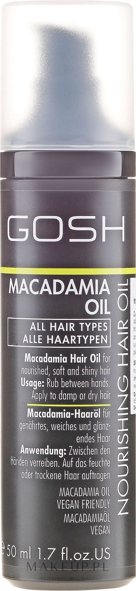 gosh macadamia oil olejek do włosów