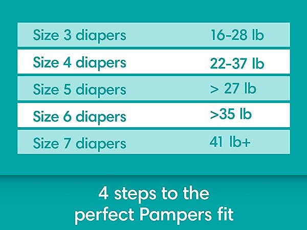 pampers cruisers size chart