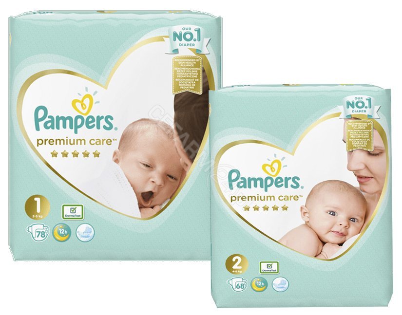 pampers premium care 1 newborn - 78 szt.