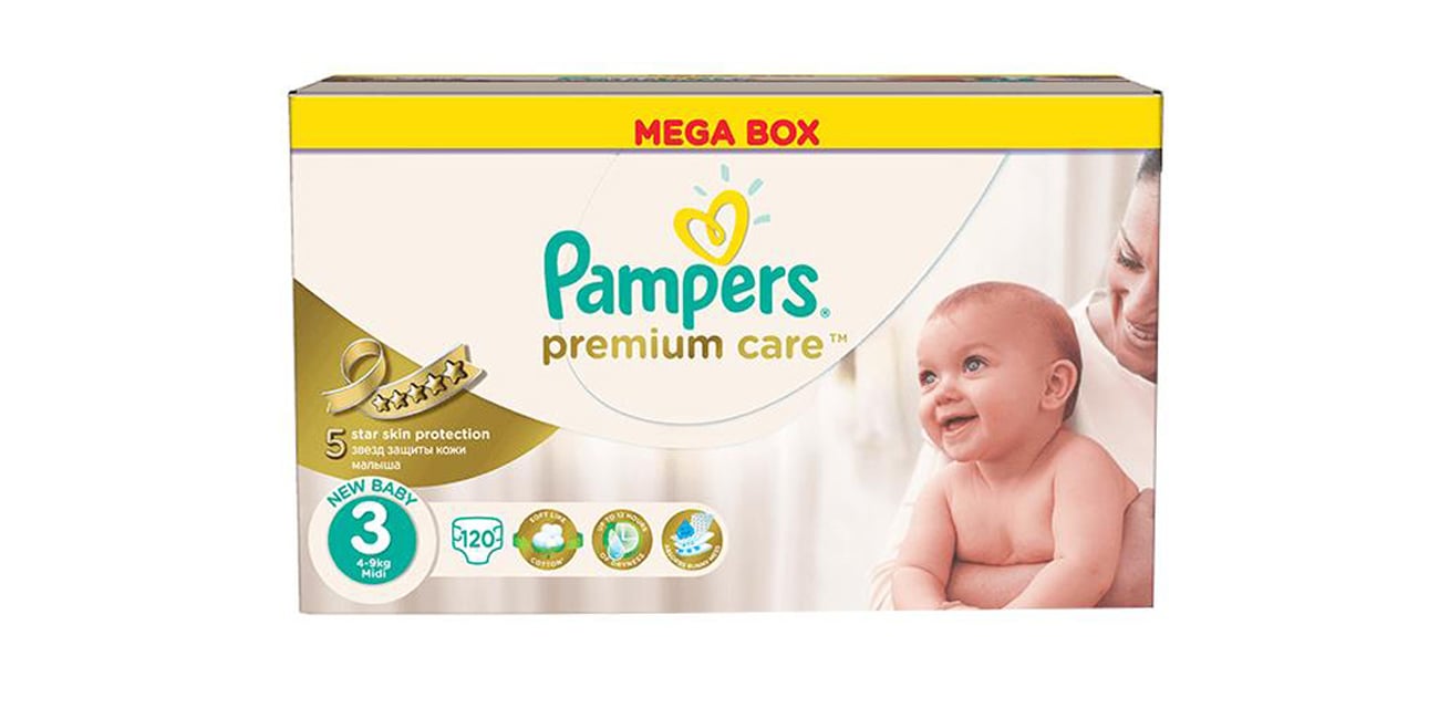 pampers pieluszki premium care 3 midi 120 szt