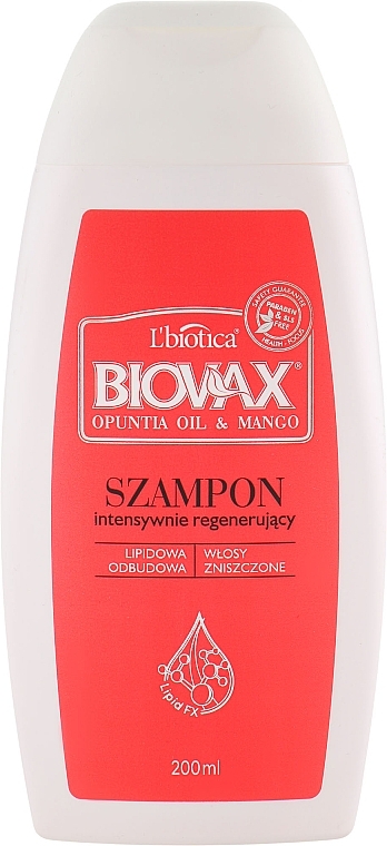 szampon biovax regenerujący z opuncja i mango