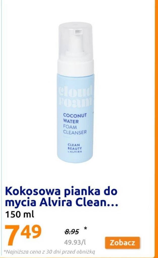 pianka do twarzy kokosowa