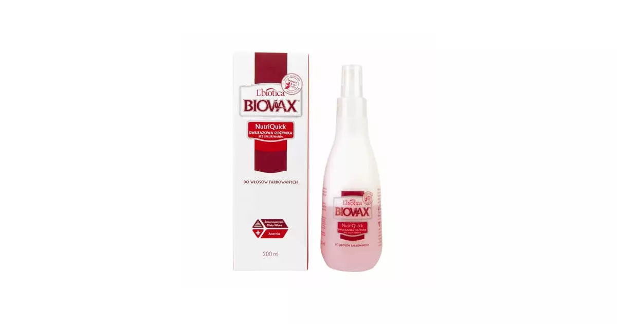 biovax odżywka dwufazowa bez spłukiwania do włosów farbowanych