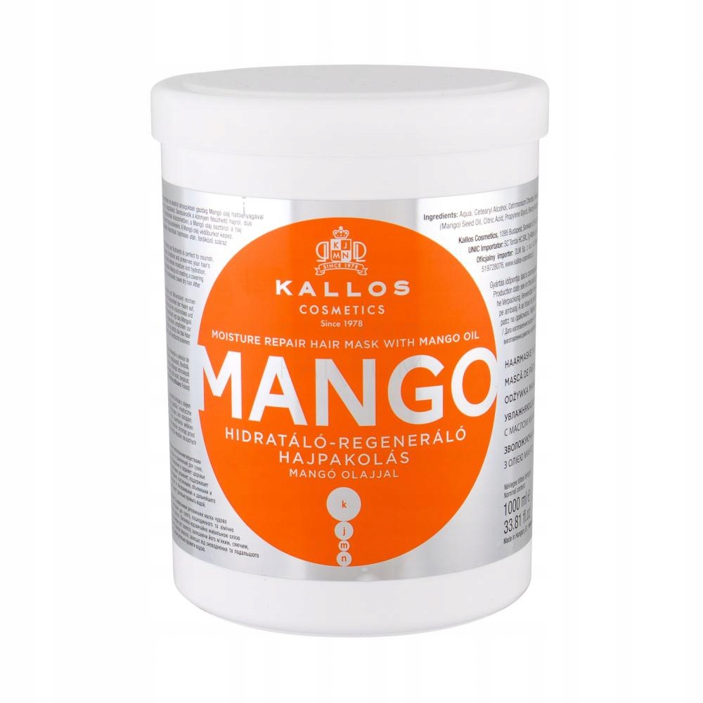 kallos olejek mango maska do włosów 1000 ml