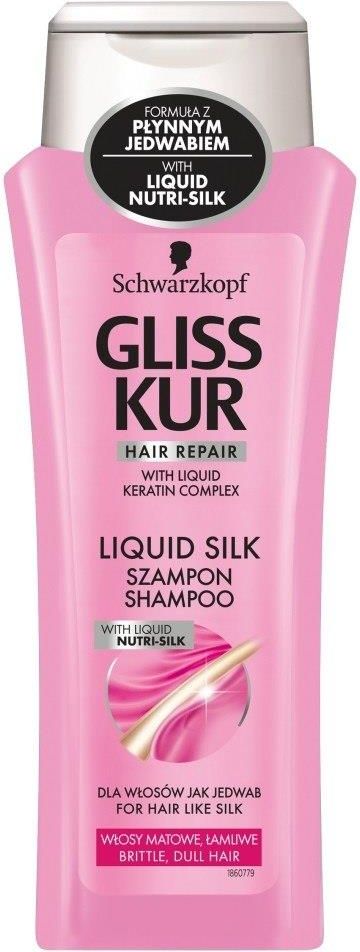 gliss kurliquid silk szampon do włosów łamliwych i matowych