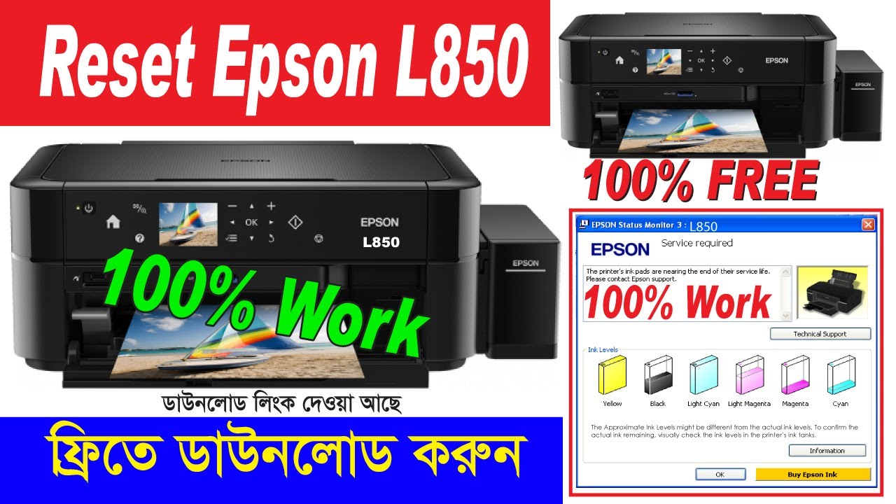 epson l810 pampers reset