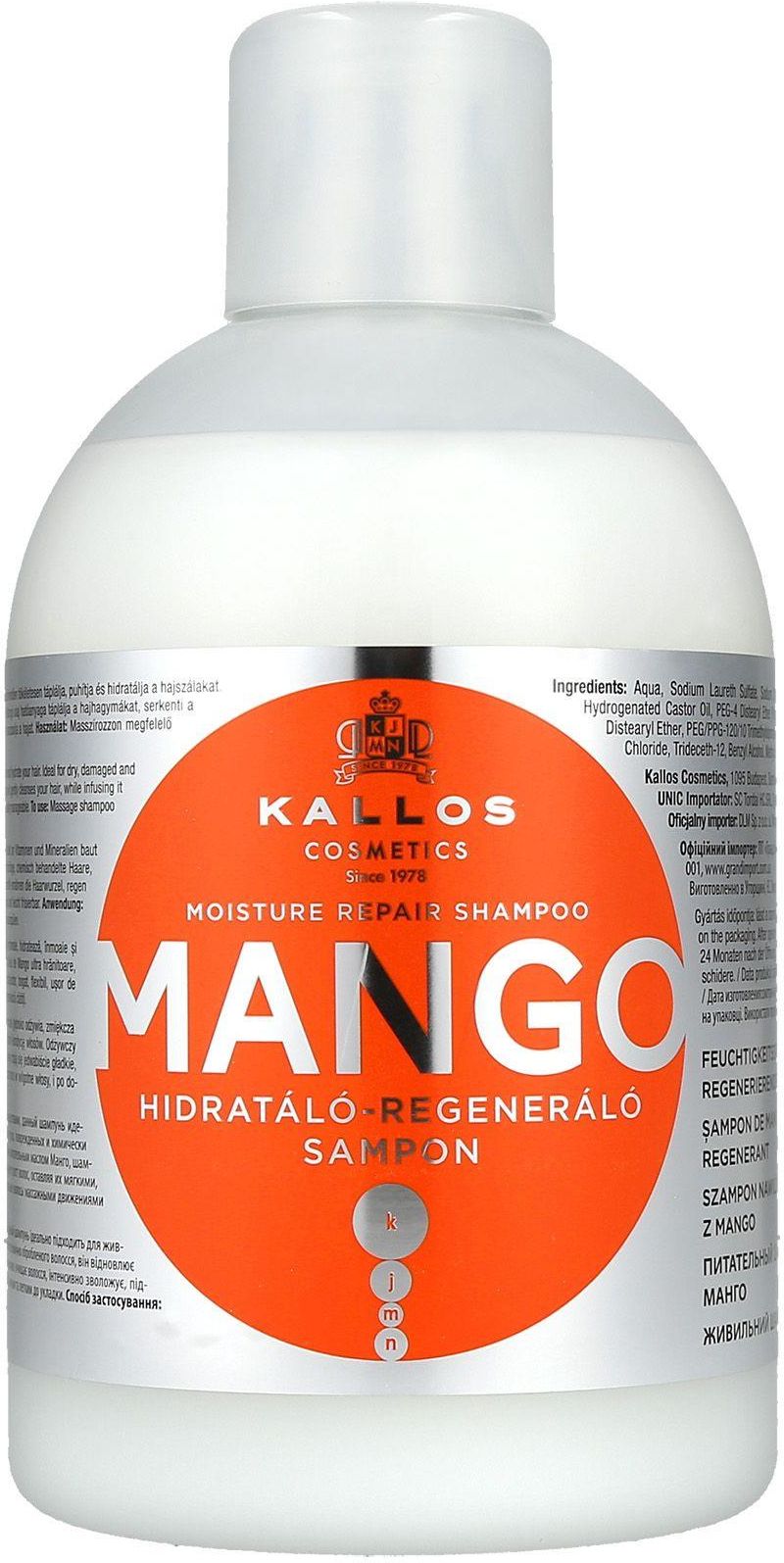 kallos kjmn regenerujący szampon do włosów z olejkiem z miodu