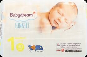 babydream fun&fit pieluszki jednorazowe newborn 1 2-5 kg