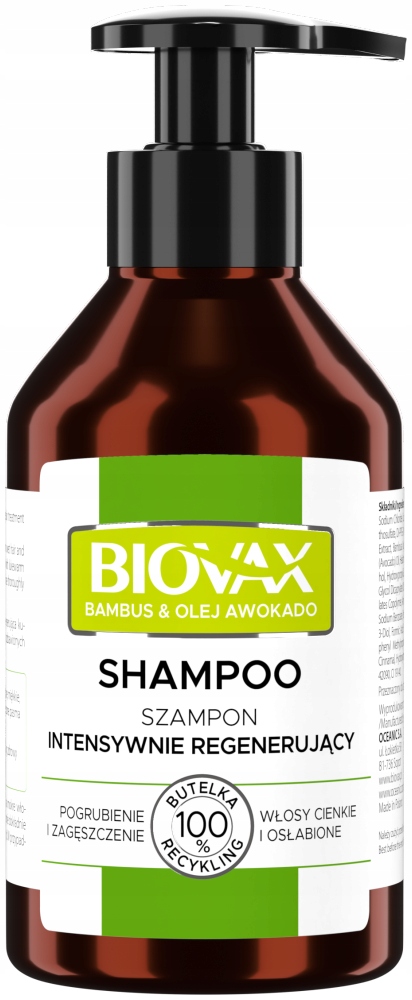 biovax bambus olej avocado szampon