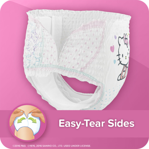 pampers easy ups hello kitty which side is the front