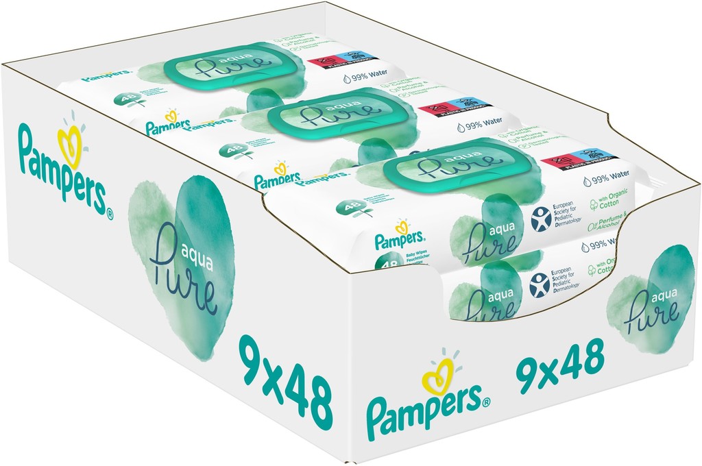 pampers aqua pure cena