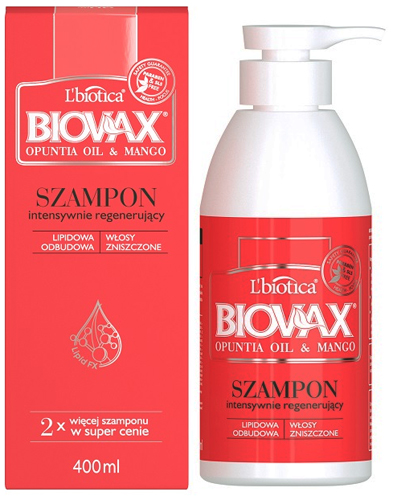 biovax opuntia oil & mango szampon intensywnie regenerujący