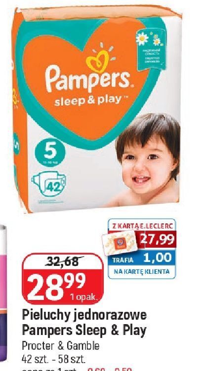 pieluchy pampers sleep&play promocja