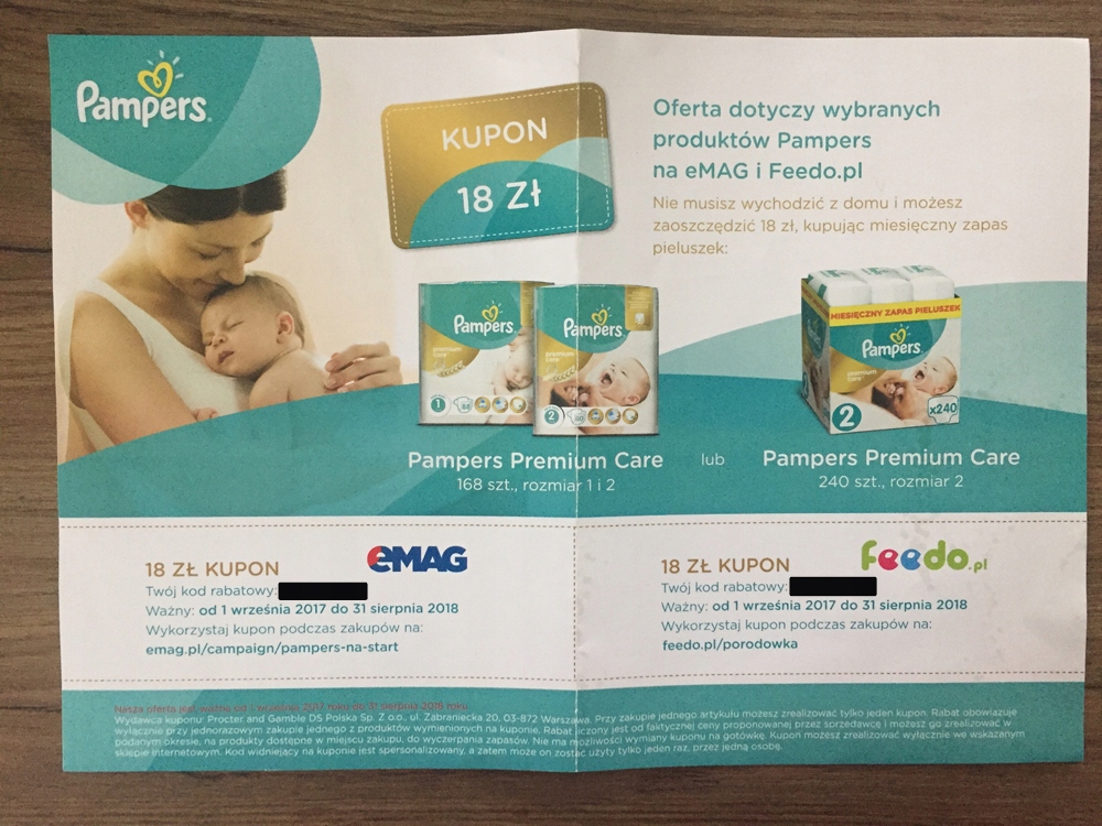 pampers.feedo.pl pampes kupony