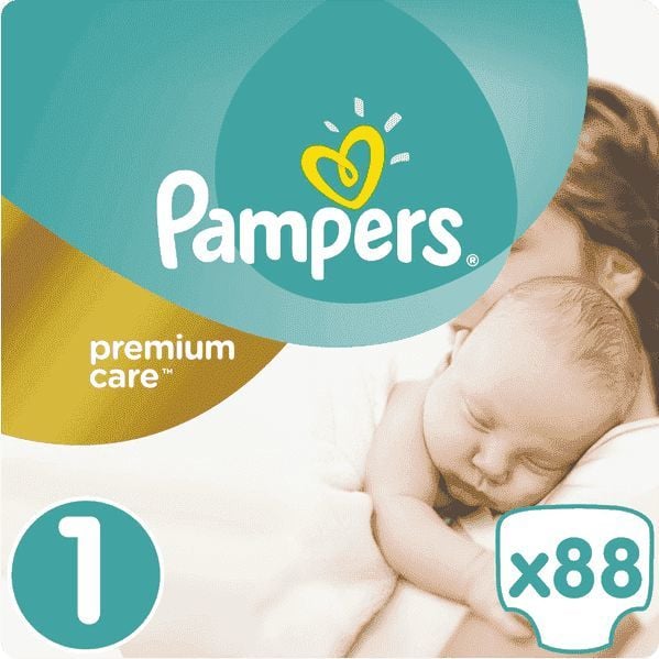 pampers premium care rozmiar 1 newborn 2-5 kg 88 pieluszek