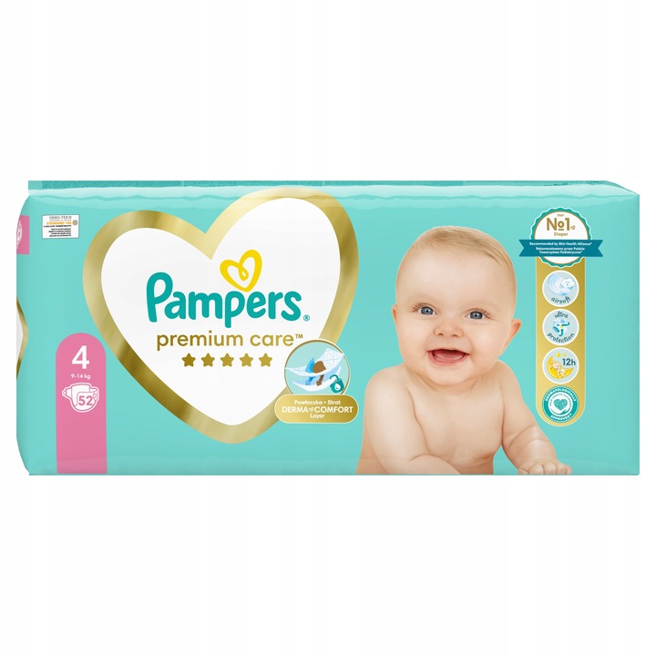 pampers premium care 4 62 sztuki