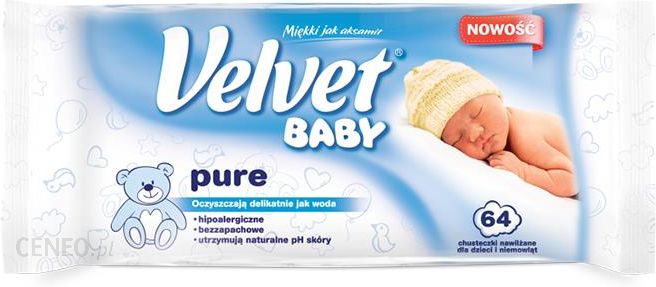 velvethipoalergiczne chusteczki nawilżane velvet baby pure