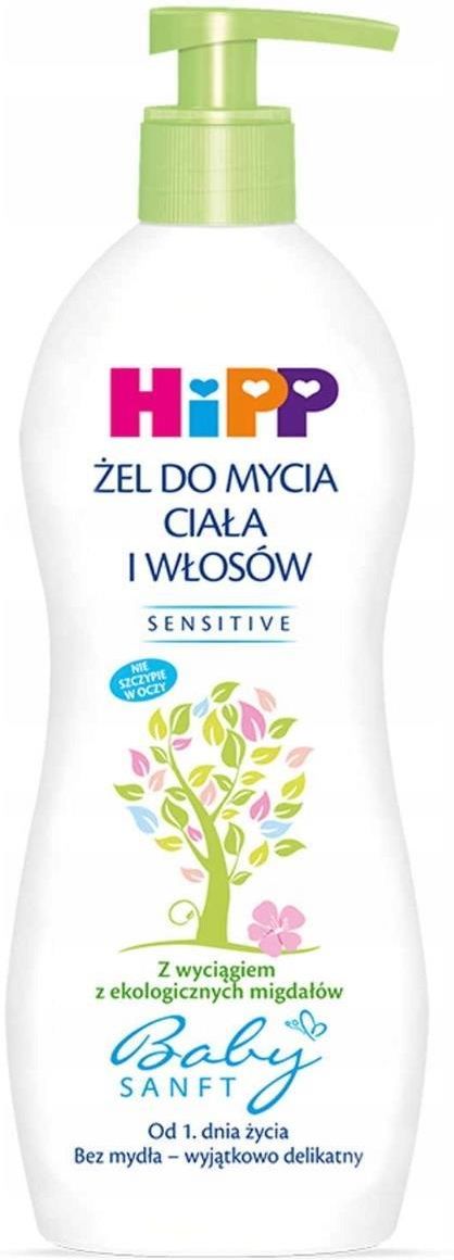 hipp szampon i żel do mycia ciala i włosów