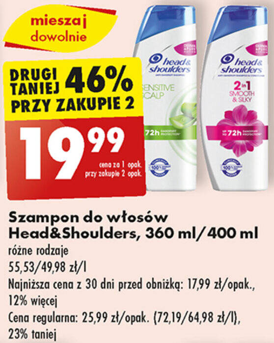 biedronka szampon do włosów jak head&shoulders