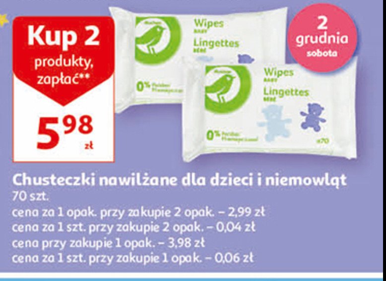 auchan chusteczki nawilżane