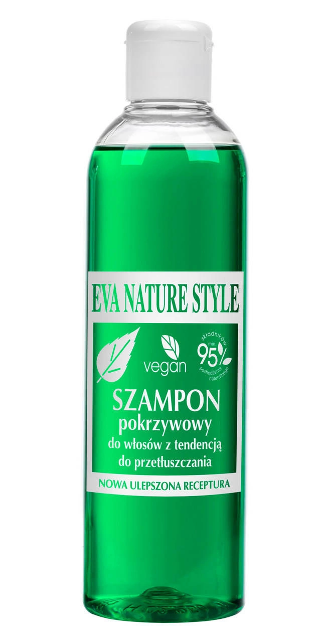 szampon pokrzywowy w szklanej butelce
