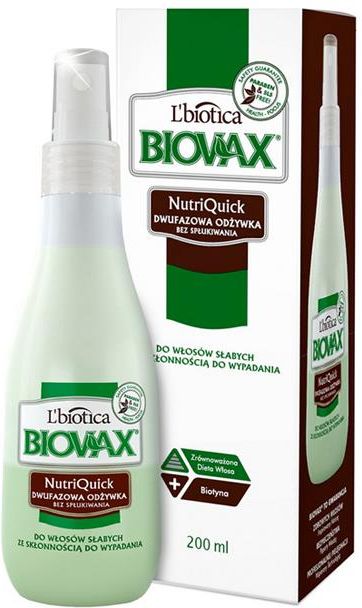 lbiotica biovax nutriquick odżywka do włosów słabych i wypadających 200ml