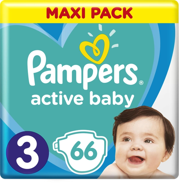 pampers active baby 3 66 szt