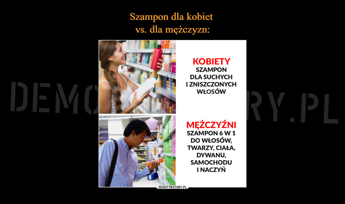 szampon dla mężczyzn vs szampon dla kobiet