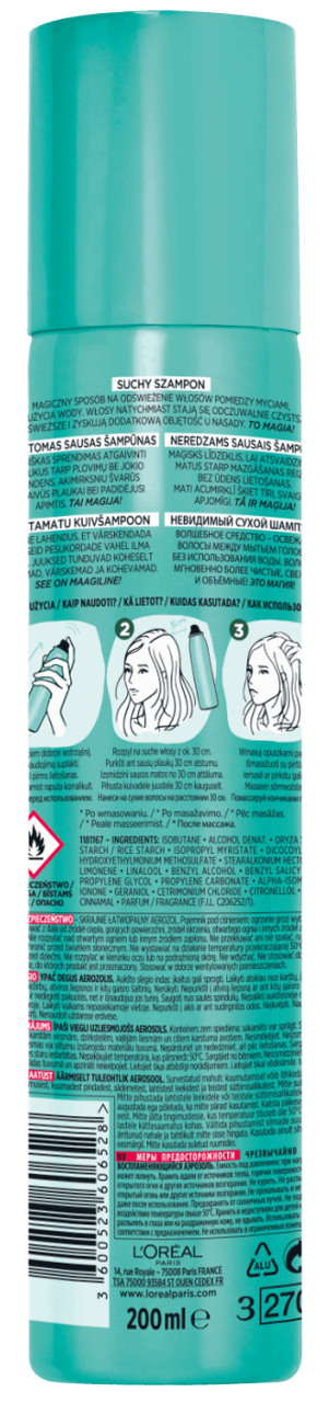 loreal suchy szampon vegetable boost