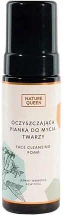 oczyszczająca pianka do mycia twarzy nature queen niekomedogenny