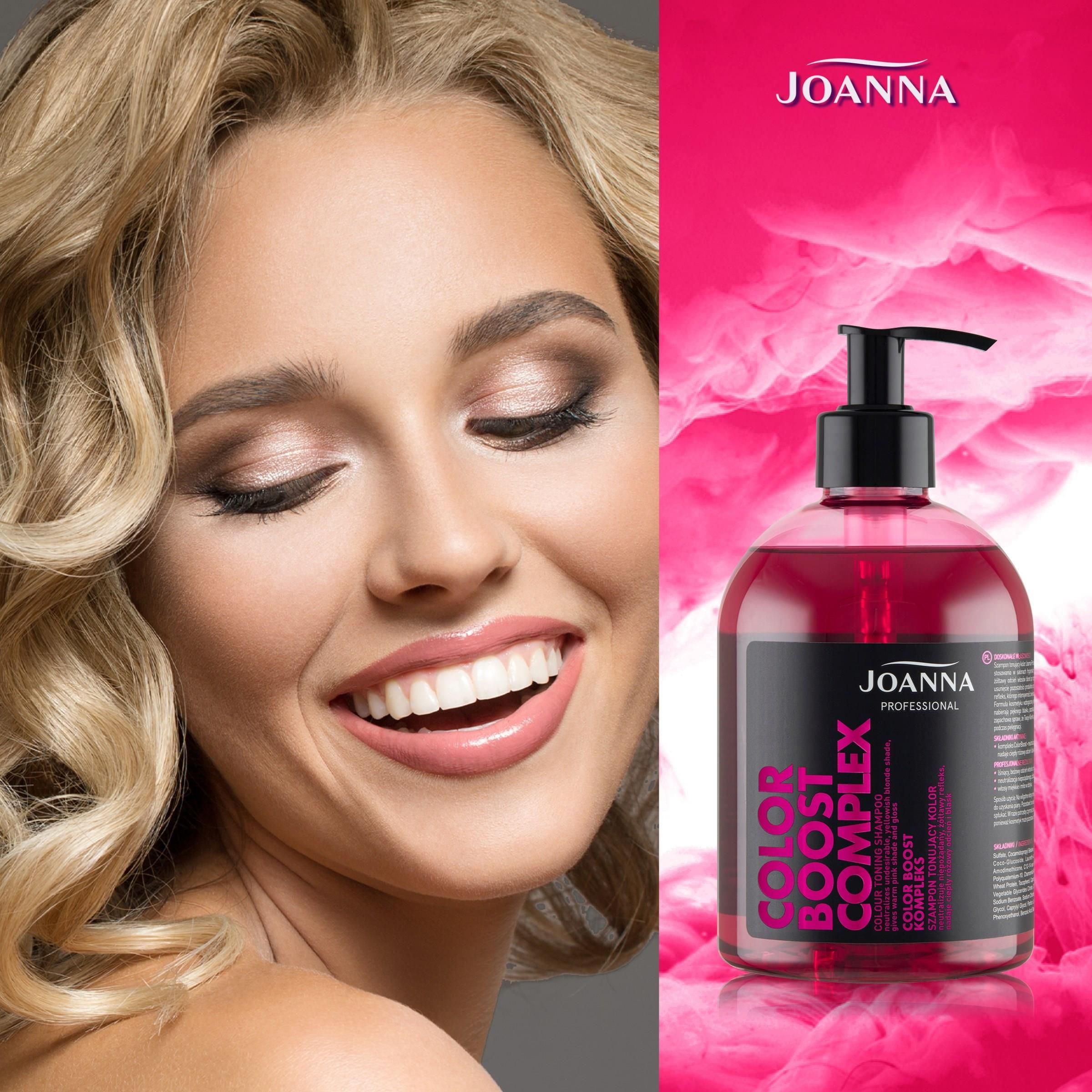 joanna color boost complex szampon tonujący różowy