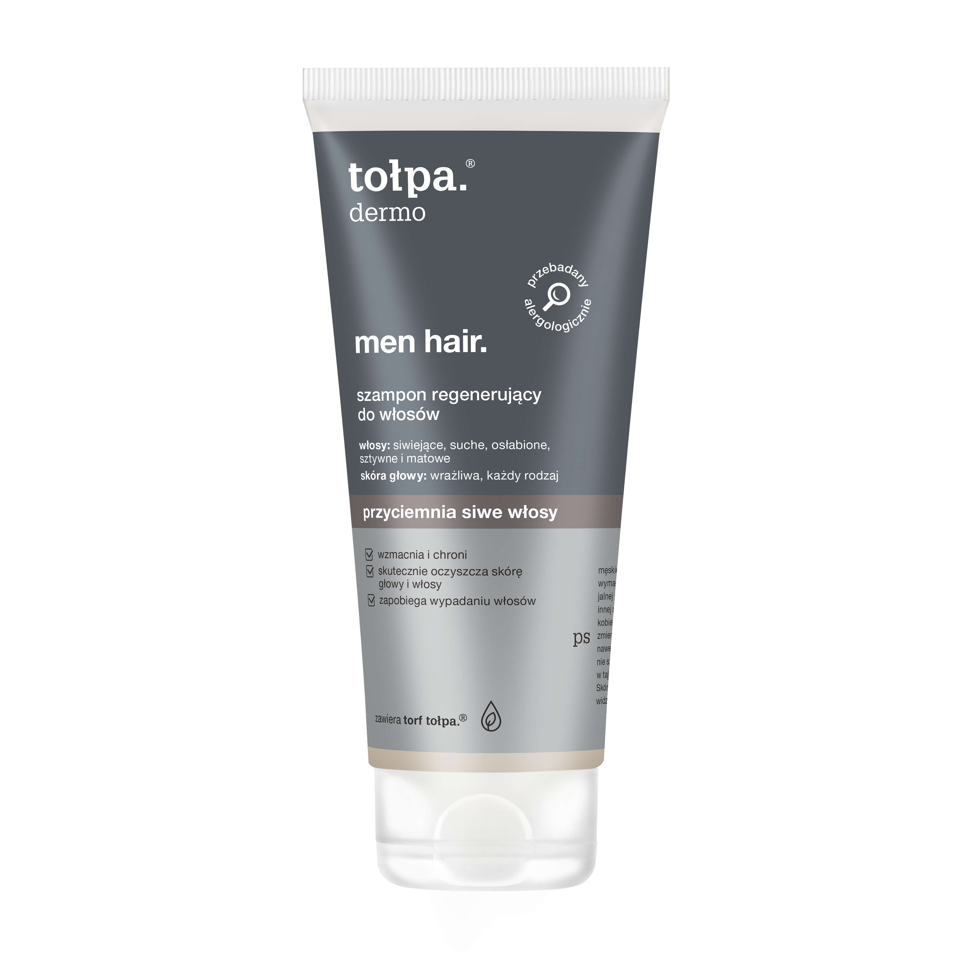 tołpa men hair regenerujący szampon do włosów siwych 200ml