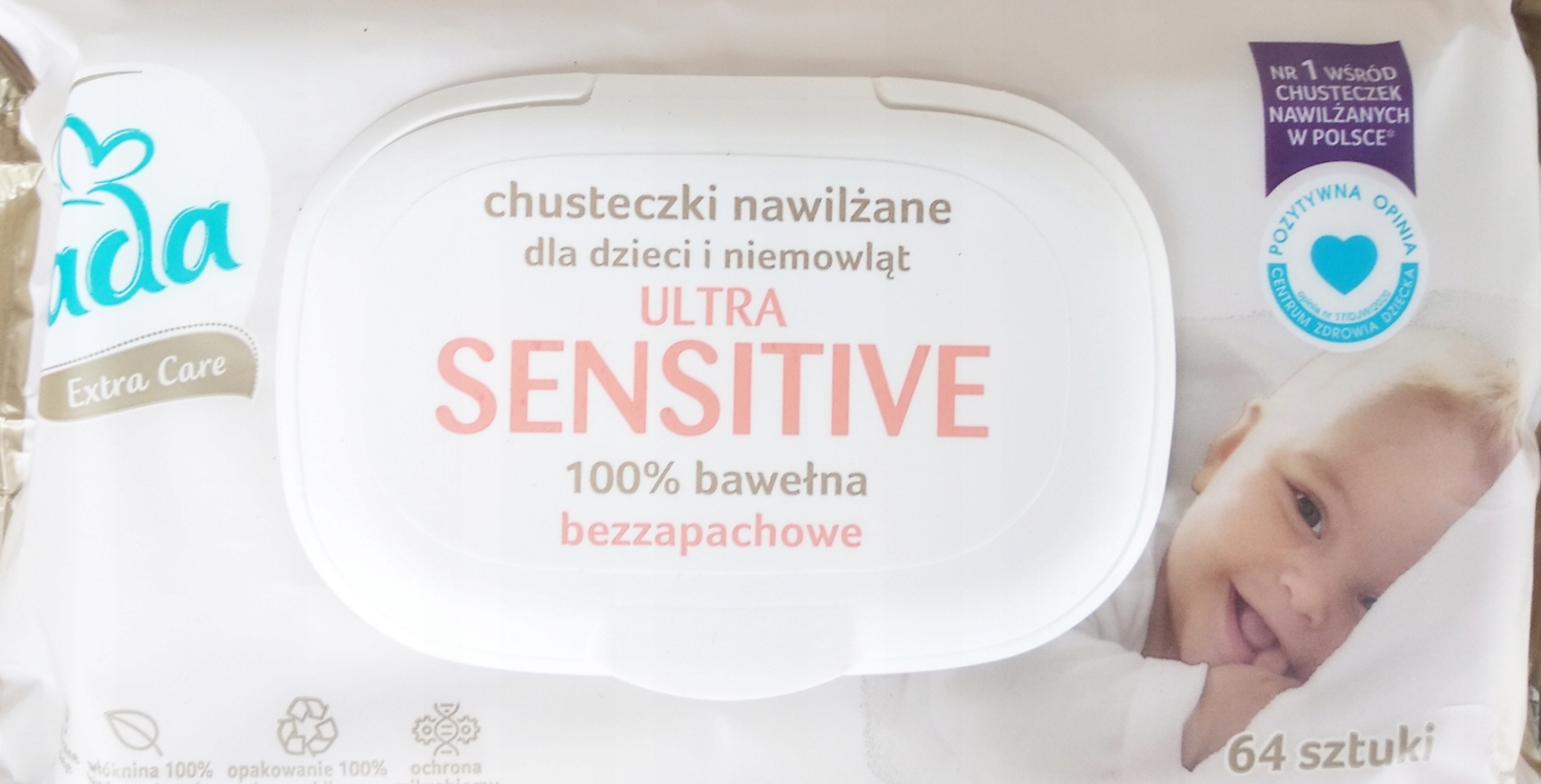 dada chusteczki nawilżane sensitive 64