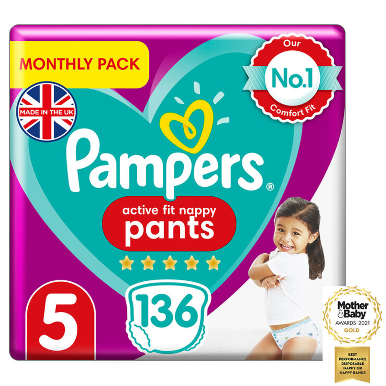 active fit pampers size 5