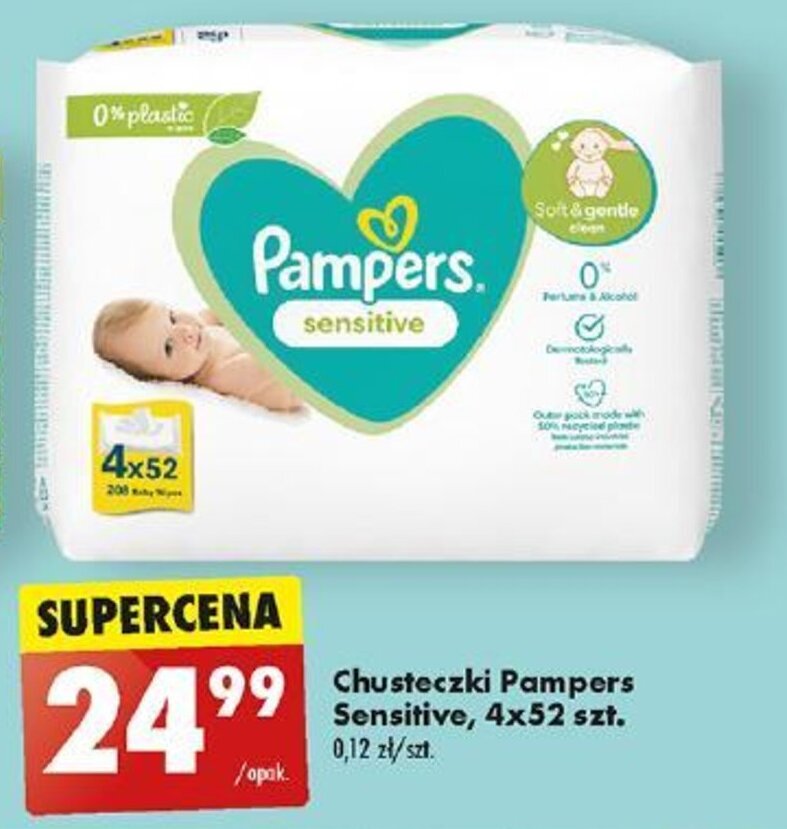 biedronka chusteczki pampers sensitive