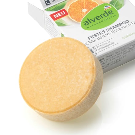 alverde szampon do wlosow w kostce mandarynka i bazylia