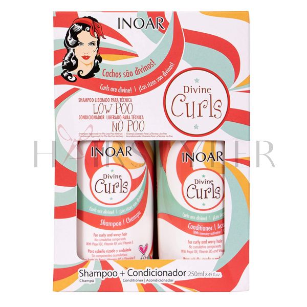 inoar divine curls szampon odżywka do włosów kręconych