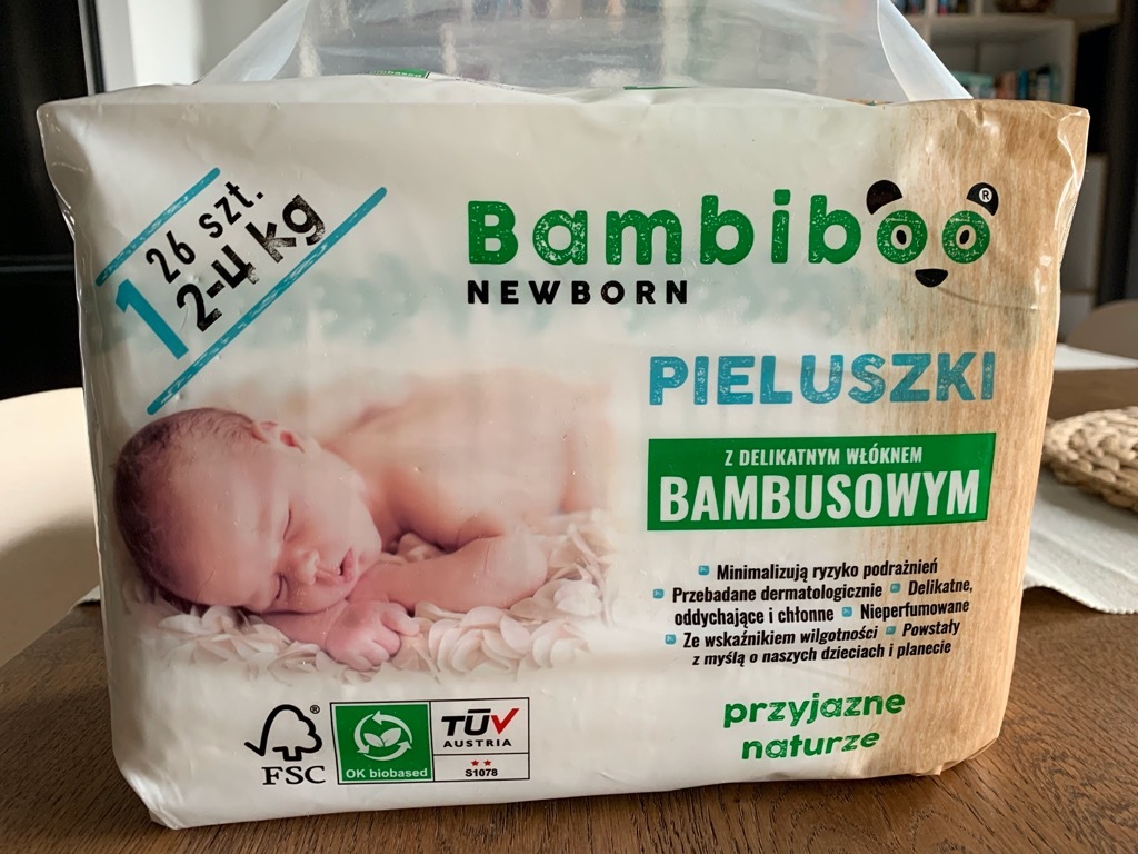bambiboo newborn pieluchy bambusowe