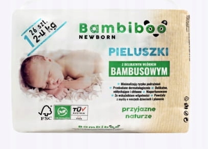 bambiboo newborn pieluchy bambusowe