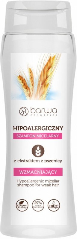 barwa hipoalergiczny szampon micelarny wzmacniający z ekstraktem z pszenicy