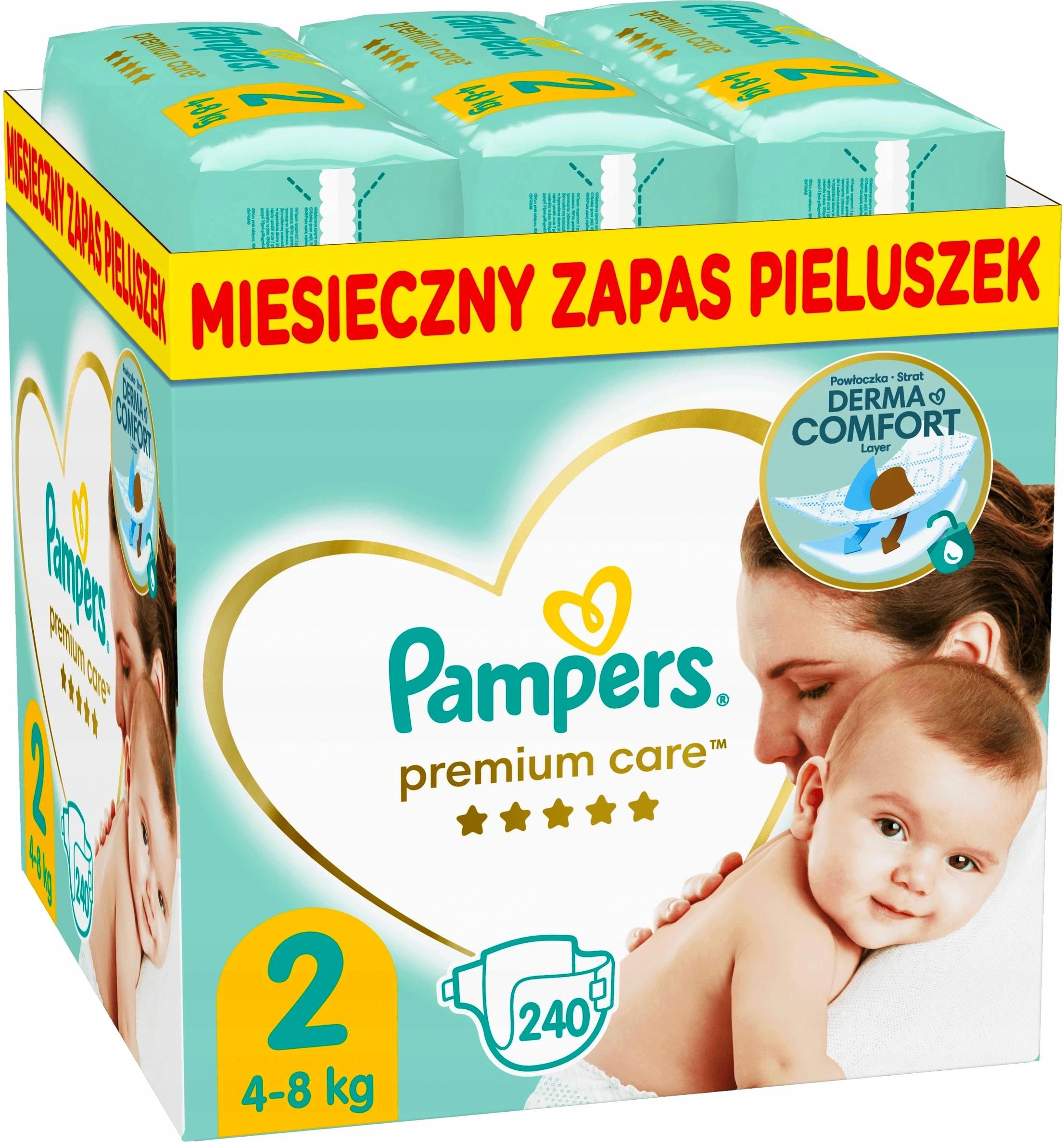 pampers pieluchy premium care 2 mini 240 sztuk ceneo