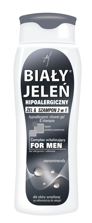 biały jeleń hipoalergiczny nanominerały szampon & żel 300ml