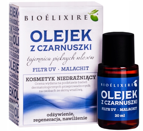 bioelixire odżywiający i regenerujący olejek do włosów z czarnuszki 20ml